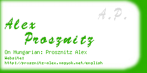 alex prosznitz business card